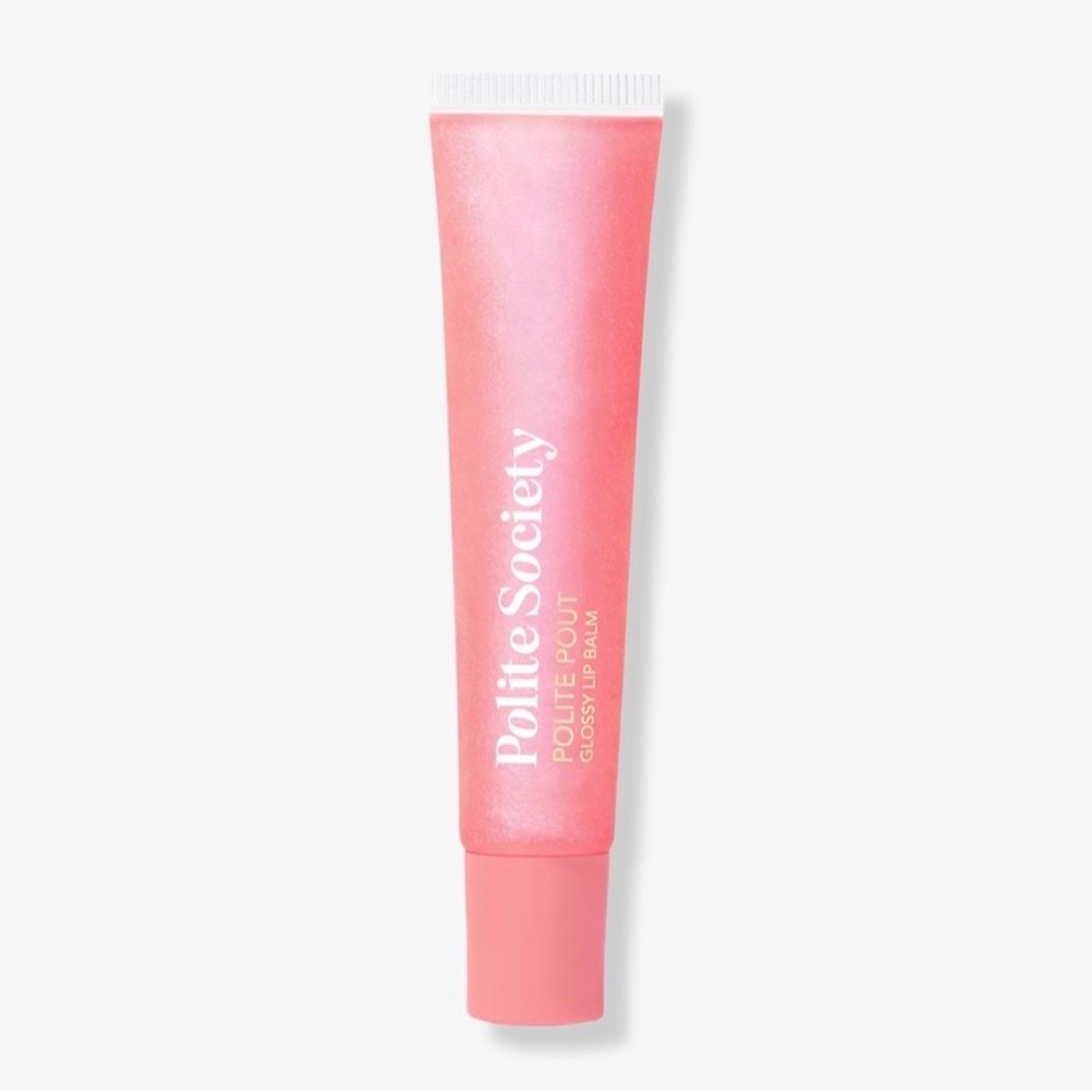 Polite Society Polite Pout Glossy Lip Balm — Peach Bellini 15g-.50 OZ